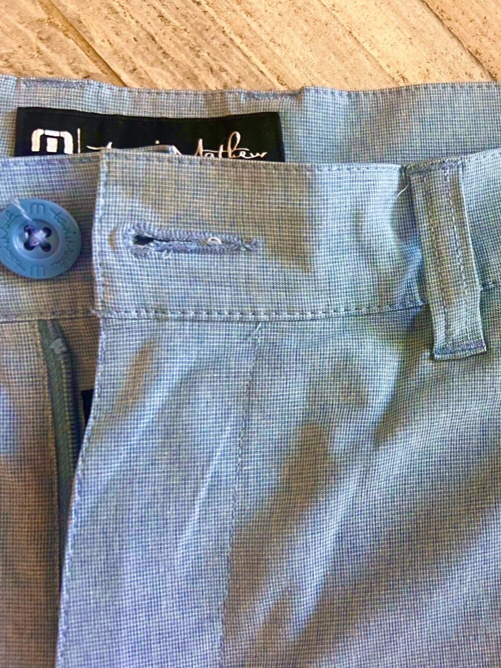 Travis Mathew Blue Golf Shorts - Picture 3 of 5